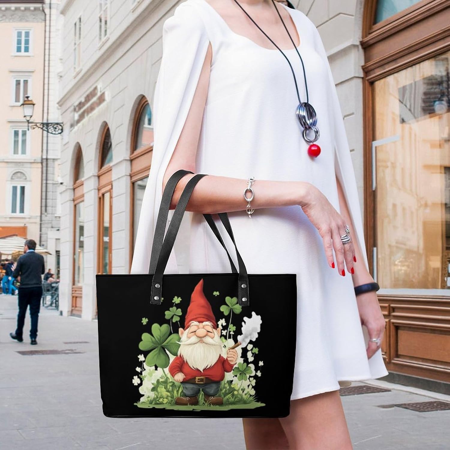St. Patrick's Day Gnome Women's Satchel Handbags Tote Shoulder Bag Purses for Travel Shopping Work