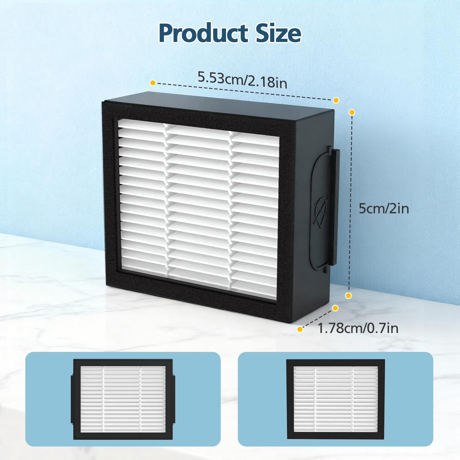 APPLIANCEMATES - Filtro di ricambio ad alta efficienza per aspirapolvere e i7 i7 Plus j7 E5 E7, confezione da 9 filtri HEPA + spazzola