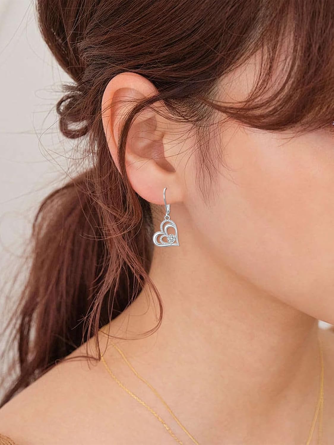 Dorunmo Birthstone Earrings for Women 925 Sterling Silver Infinity & Heart Dangle Drop Earrings Birthday Jewelry Gifts for Her