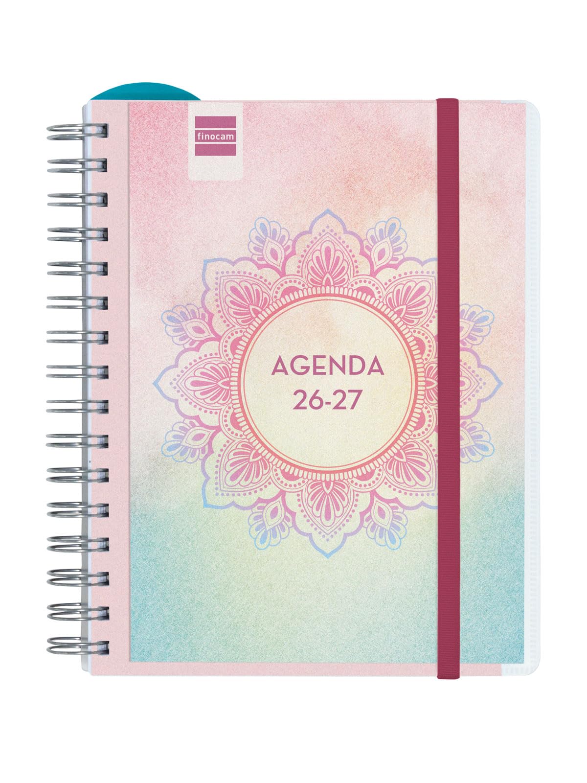 Finocam Docente Magistral Personalizable Agenda Curso 2026 2027 | Semana Vista Horizontal · Septiembre 2026 - Agosto 2027 (12 meses) | Mandala · Idioma: Catalán - Agenda académica - Agenda semanal