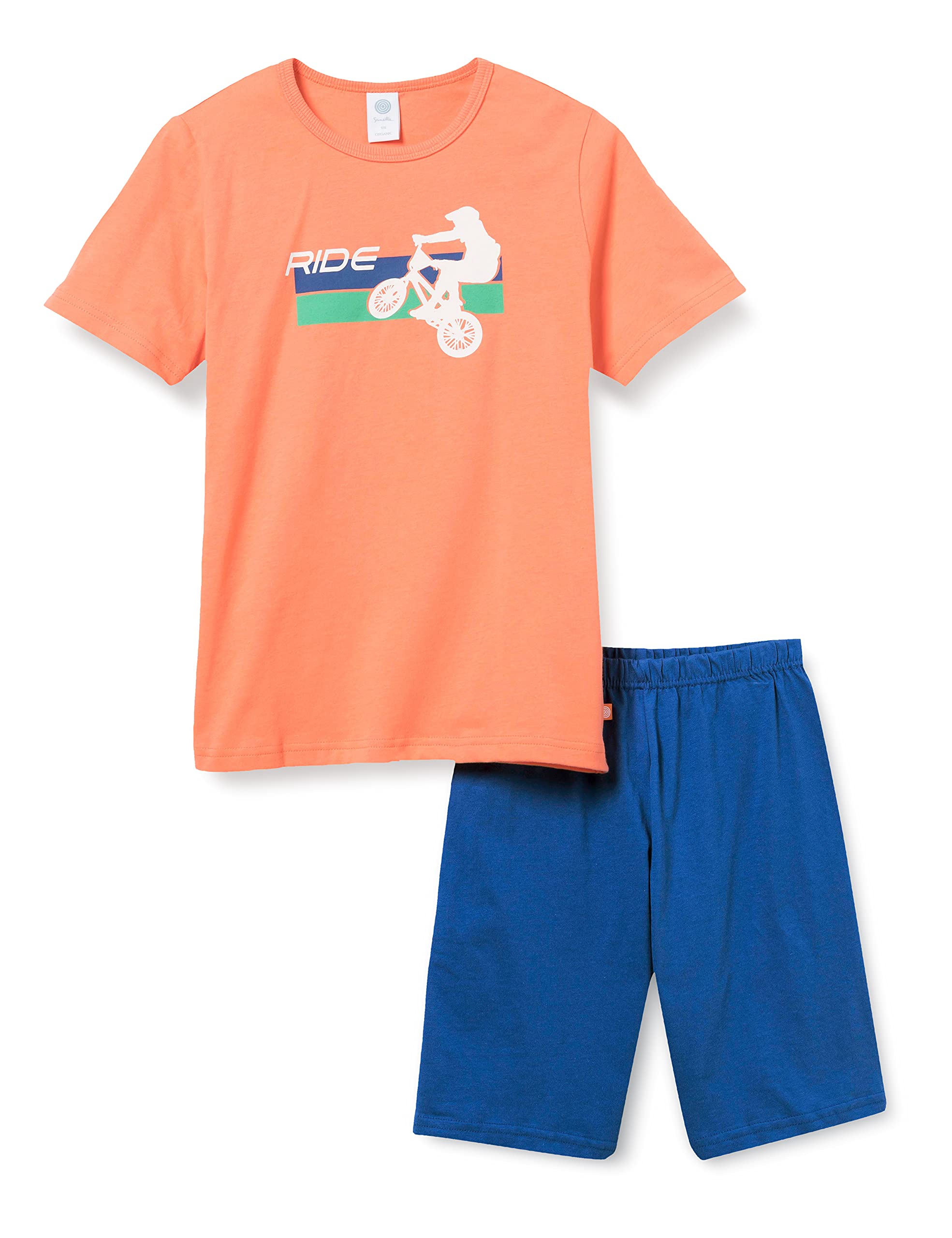 Sanetta Jungen Pyjama Short Orange Baby-und Kleinkind-Schlafanzüge