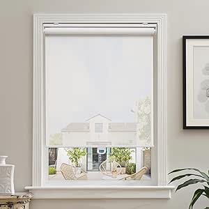 AOSKY Cordless Light Filtering Roller Shades for Windows, 32