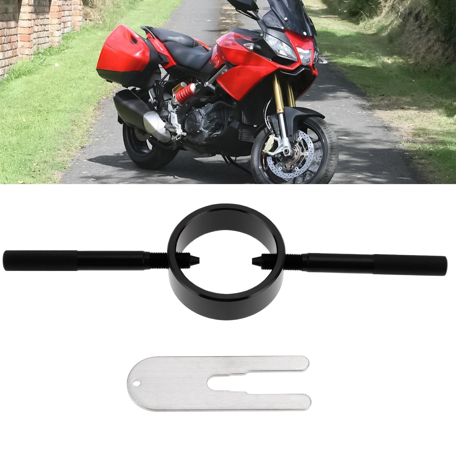 ECSiNG 1 Set Di Kit Compressore Per Molle Forcella Per Moto Compatibile Con La Maggior Parte Delle Forcelle Stradali Rovesciate