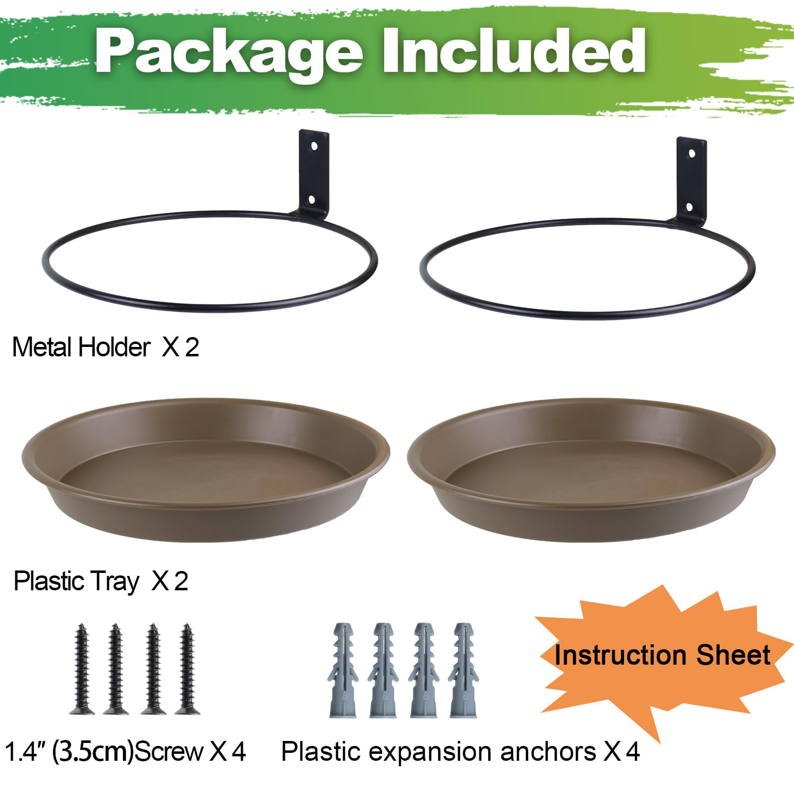 Paquete de 2 bandejas de baño para comedero de pájaros para exteriores, 8.4 pulgadas, estación de alimentación de agua para pájaros, para mascotas, ardillas, uñas en madera, cuenco de baño salvaje con