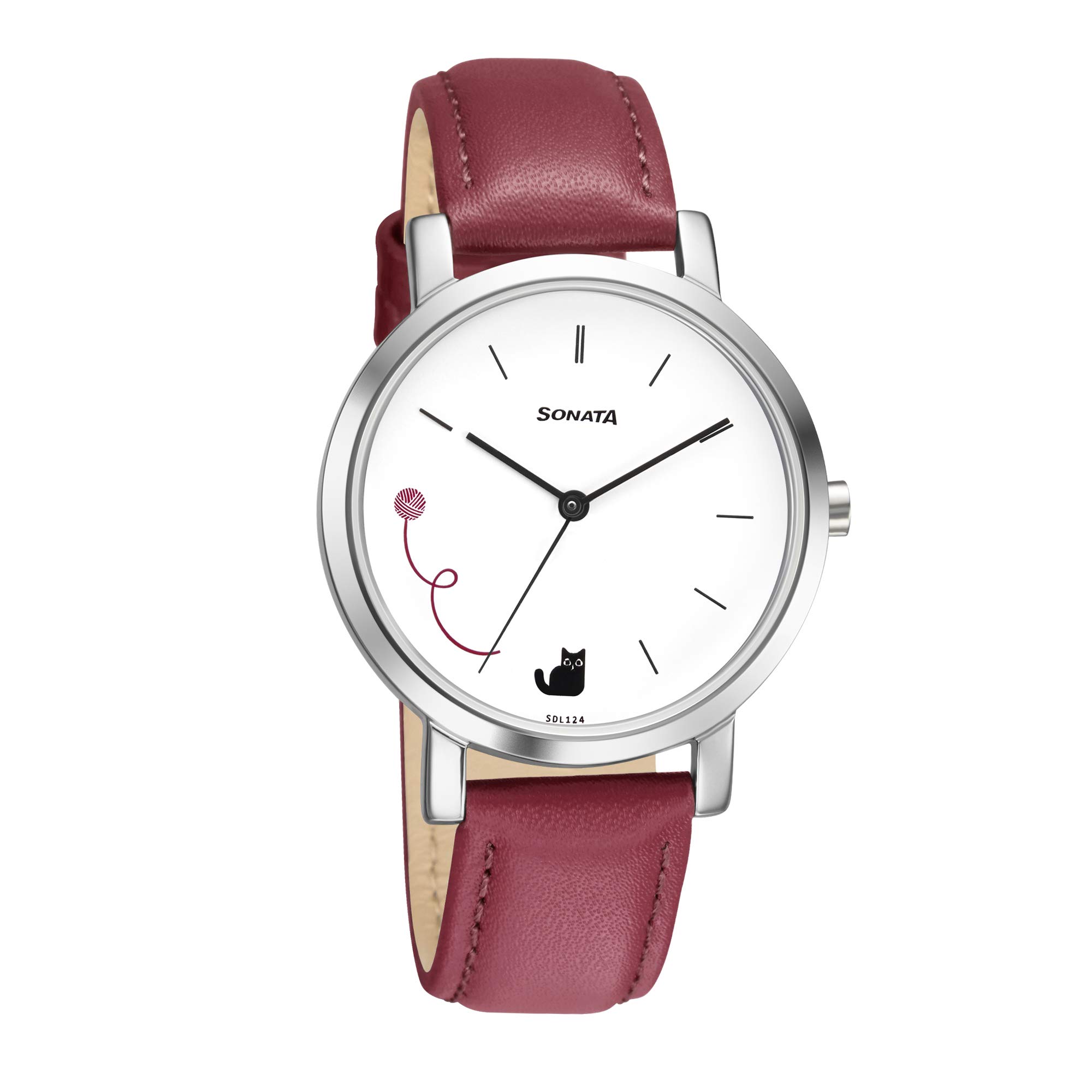 Sonata Play White Dial Women Watch With Leather Strap-NS8164SL05 (B08P4PFCP1) Amazon Price History, Amazon Price Tracker