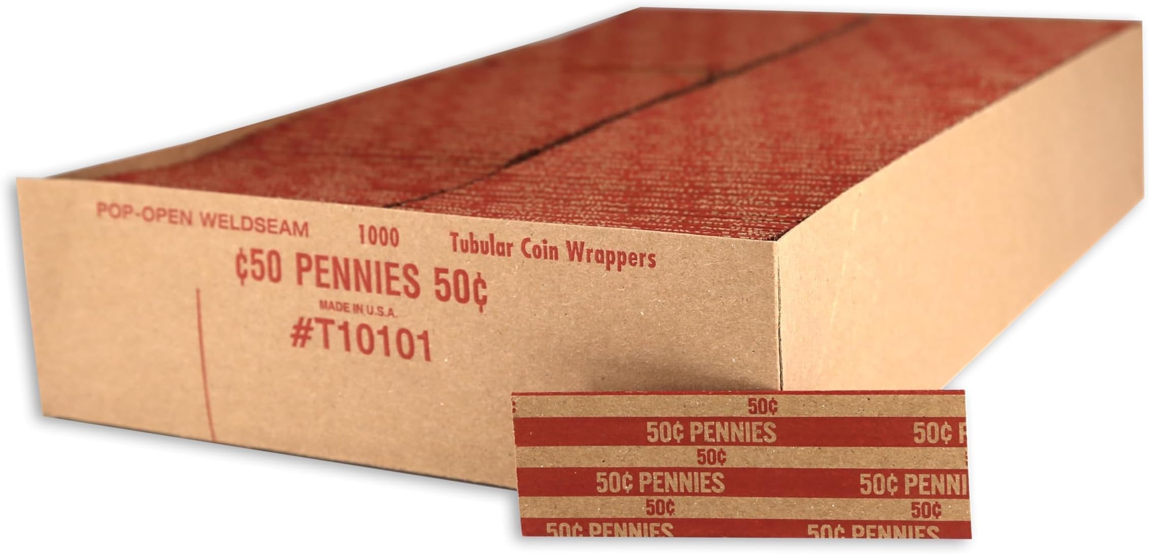 1000 Flat Coin Wrappers, Pennies Coin Holder, Convenient