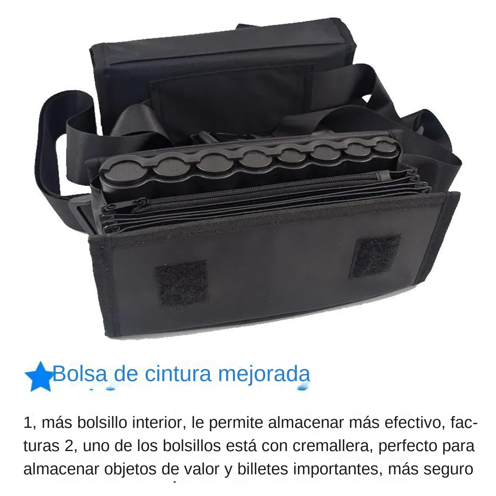 Porta Bolsas para Monedas Organizador con 8 Ranuras Dispensador Cinturón Portamonedas Resistente