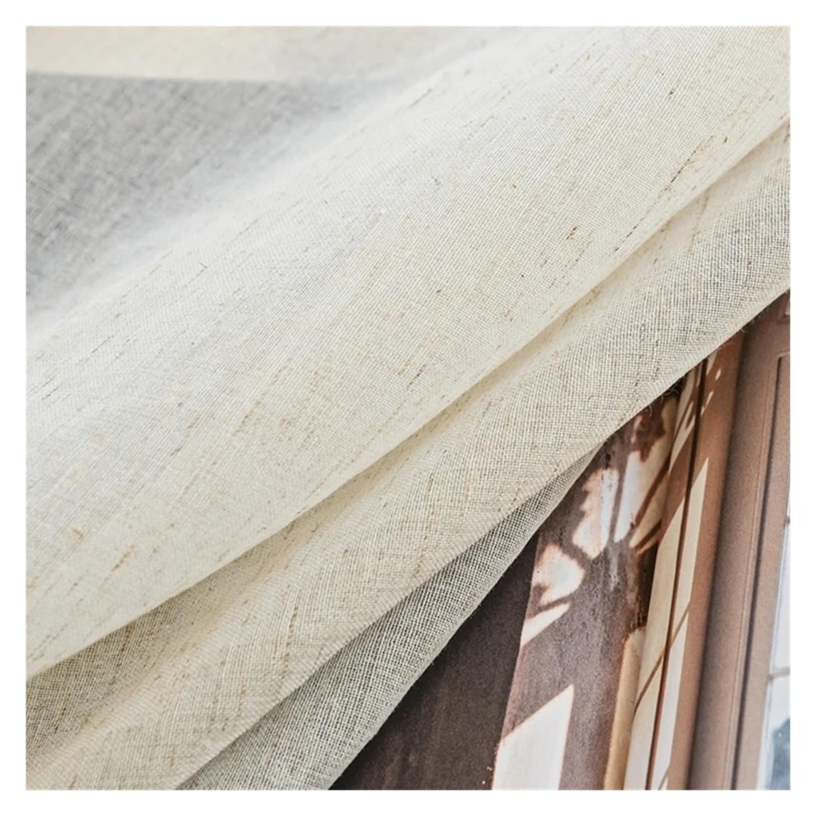 JHSDHYD Tenda Con Fronzoli 1 pezzo di lino effetto tende trasparenti in tulle for finestre del soggiorno tenda in voile trasparente for la cucina Rideaux