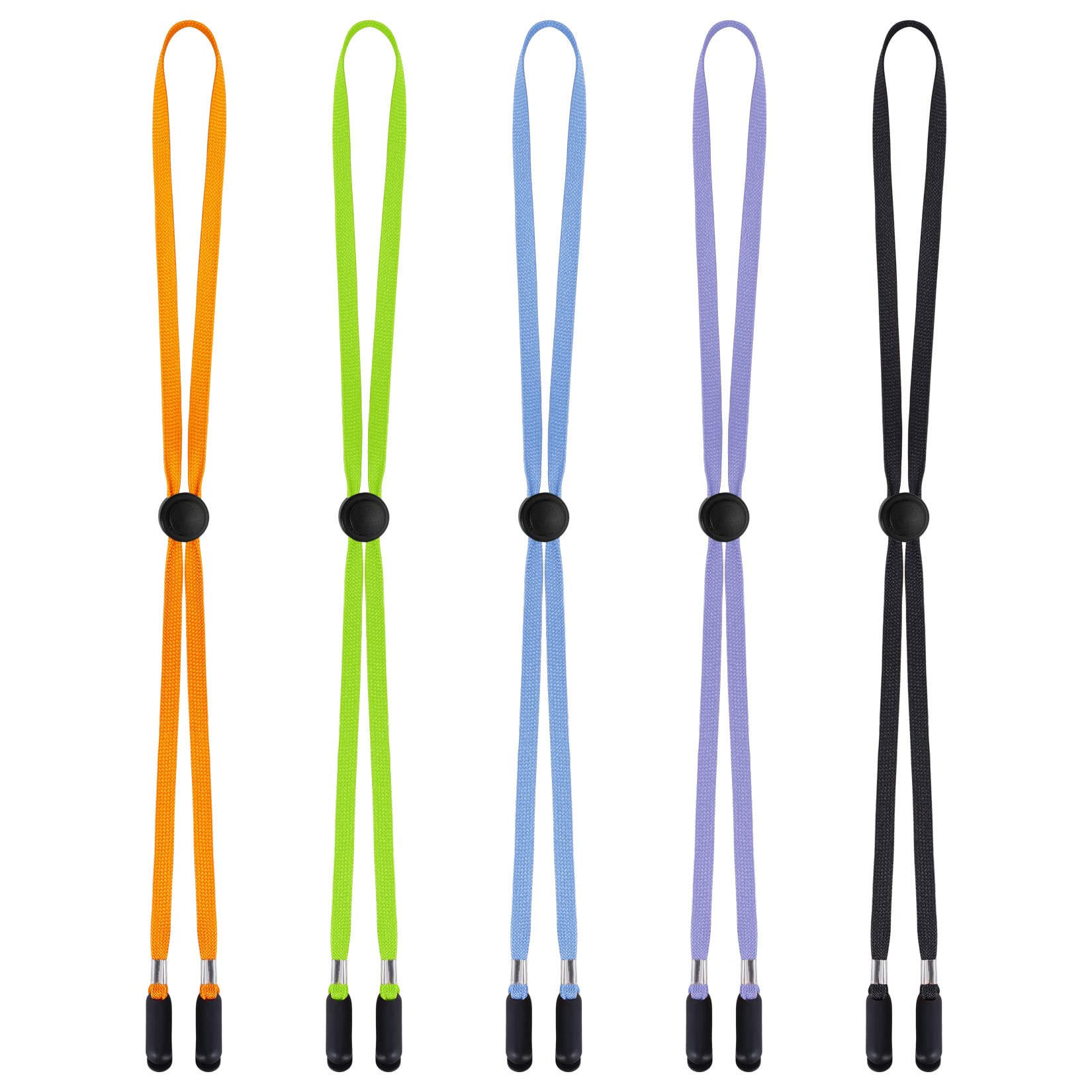 Sucrain 5 Pieces Adjustable Hat Strap Clips Hat Chin Cord with Storage Box for Golfing, Fishing, Muticolor, 18-24 Months — image 1