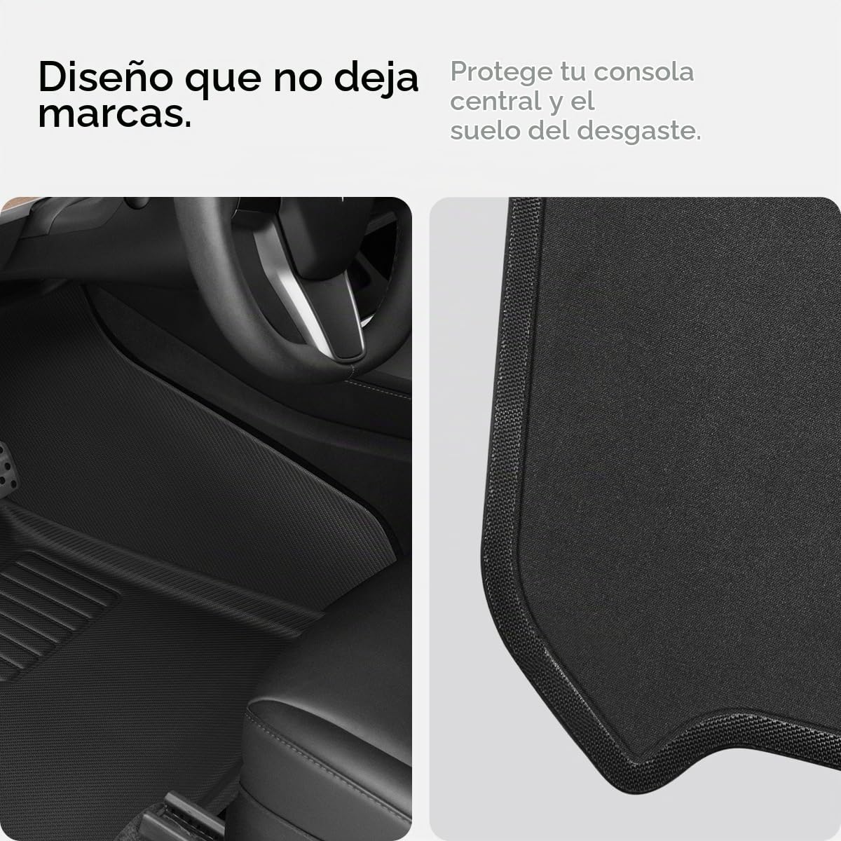 Spigen Tesla Model Y ~2024 Alfombrillas de Alfombra Premium, Alfombrillas Protectoras TPE Antideslizantes Impermeables para Todo Tipo de Clima, para Accesorios Tesla - Edición de Carbono