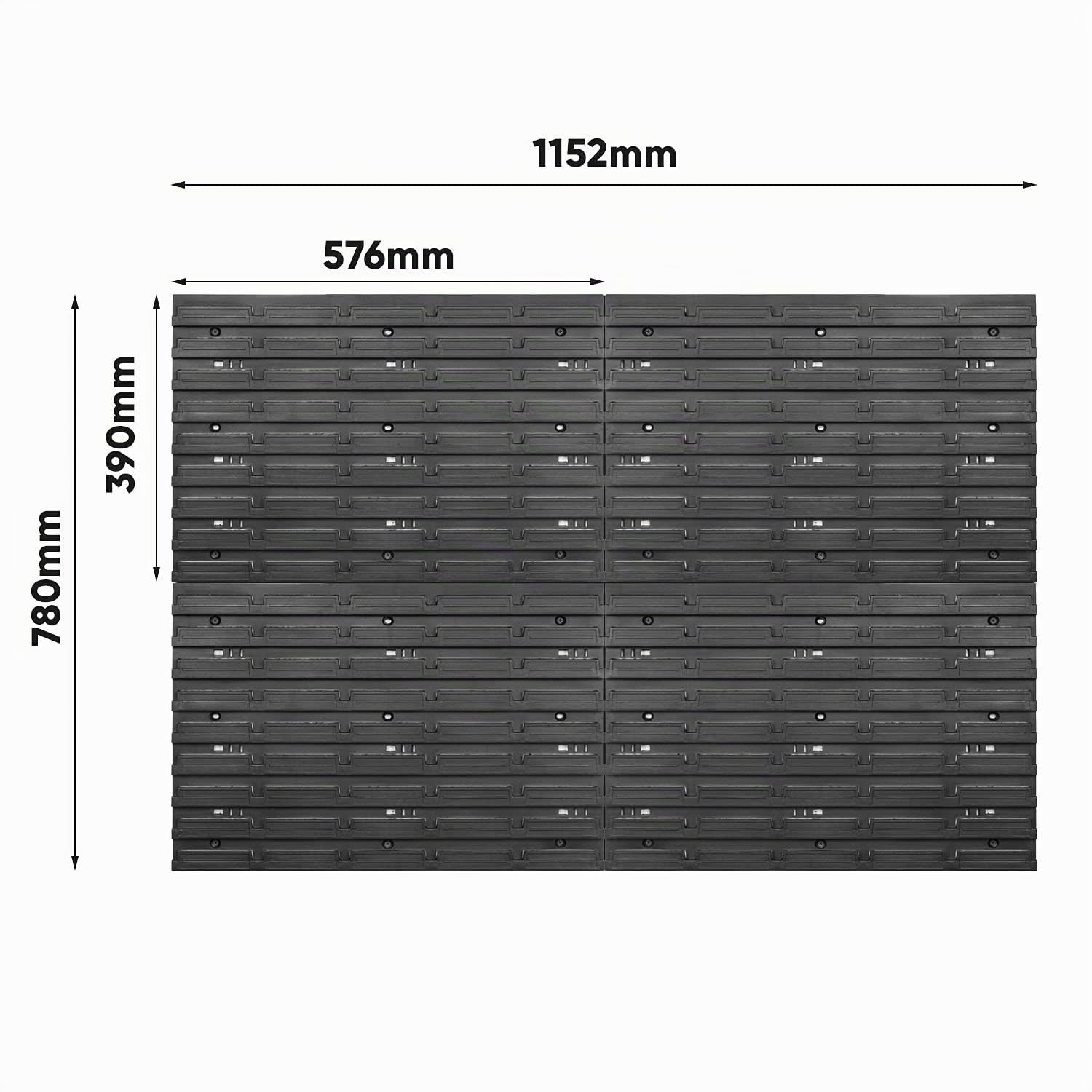 PAFEN Panneau Mural Porte-Outils - Rangement Outil - Armoire Garage - Tableau Organisation - Étagère Murale Empilable pour Atelier - 20 pièces - 1152 x 780 mm