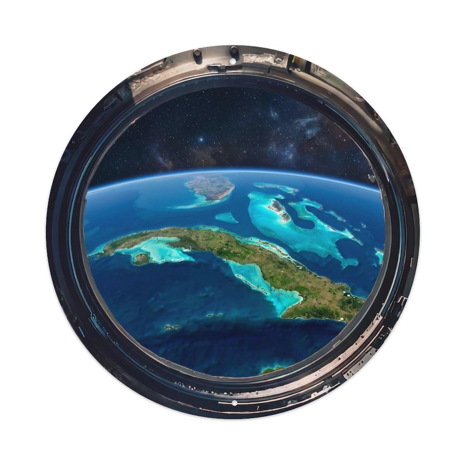 Earth Cuba Caribbean Island Metal Tin Sign