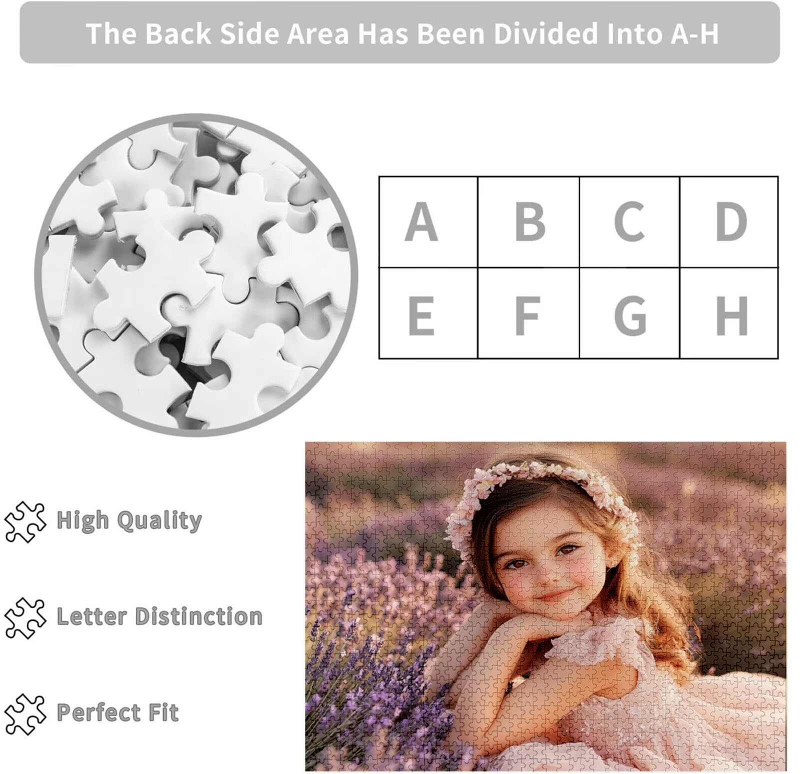 Puzzle Personalizado con Foto, Personalizada Rompecabezas Personalizado Diseña tu Logo Foto o Texto, Personalizado Navidad Halloween San Valentín Parejas Niños Familia Amigos C-1948