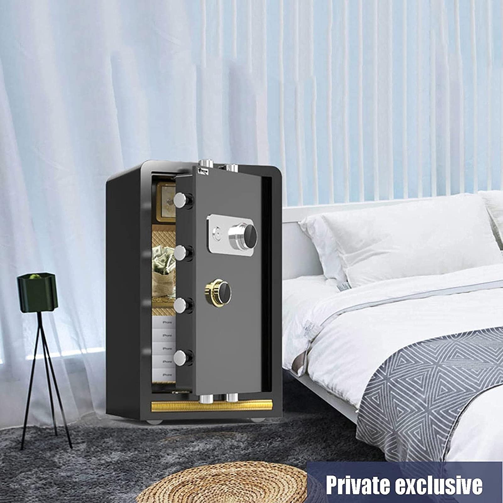 cassaforte, Piccola cassaforte ignifuga antifurto for Uso Domestico, Ufficio, attività Commerciale, Hotel, ECC(60cm)