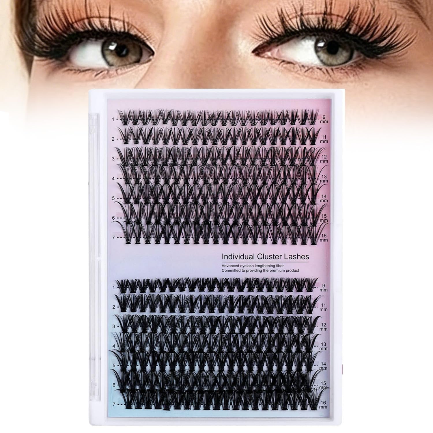 280-Cluster Eye Lashes for Women, False Eyelashes Extension Kit with Mixed Length, Natural & Dramatic Fake Eye Lashes for Everyday & Party Look-picture-42