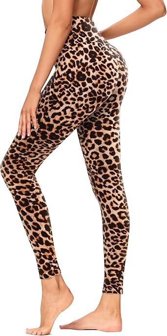 GAYHAY High Waisted Leggings for Women - Soft Opaque Slim Tummy Control Printed Pants for Running Cycling Yoga