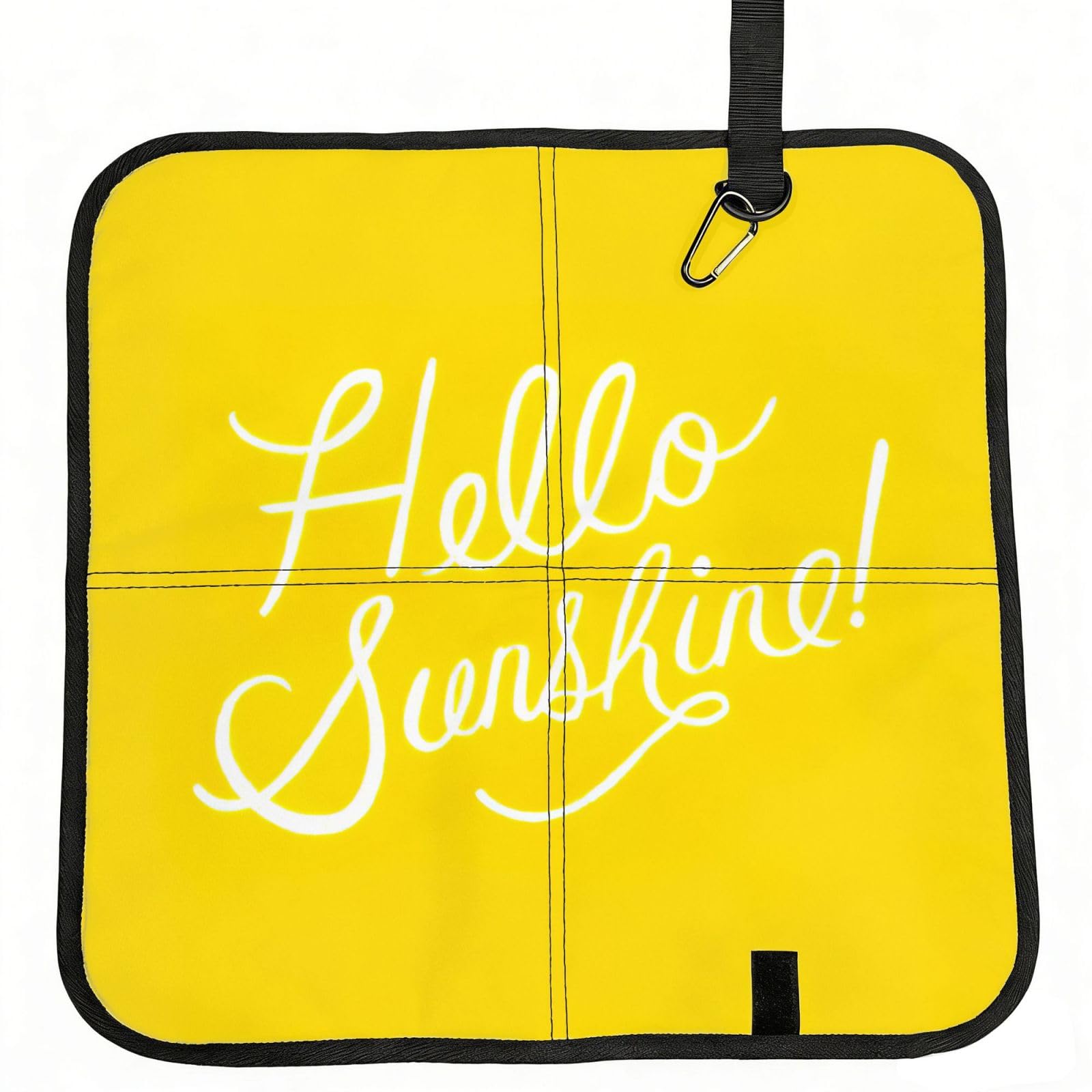 KAPPTYY Goodlooking Hello Sunshine Printed Bleacher Seat Cushion PE Foam Filling, Foldable Sitting Pad for Concert Stadium Events