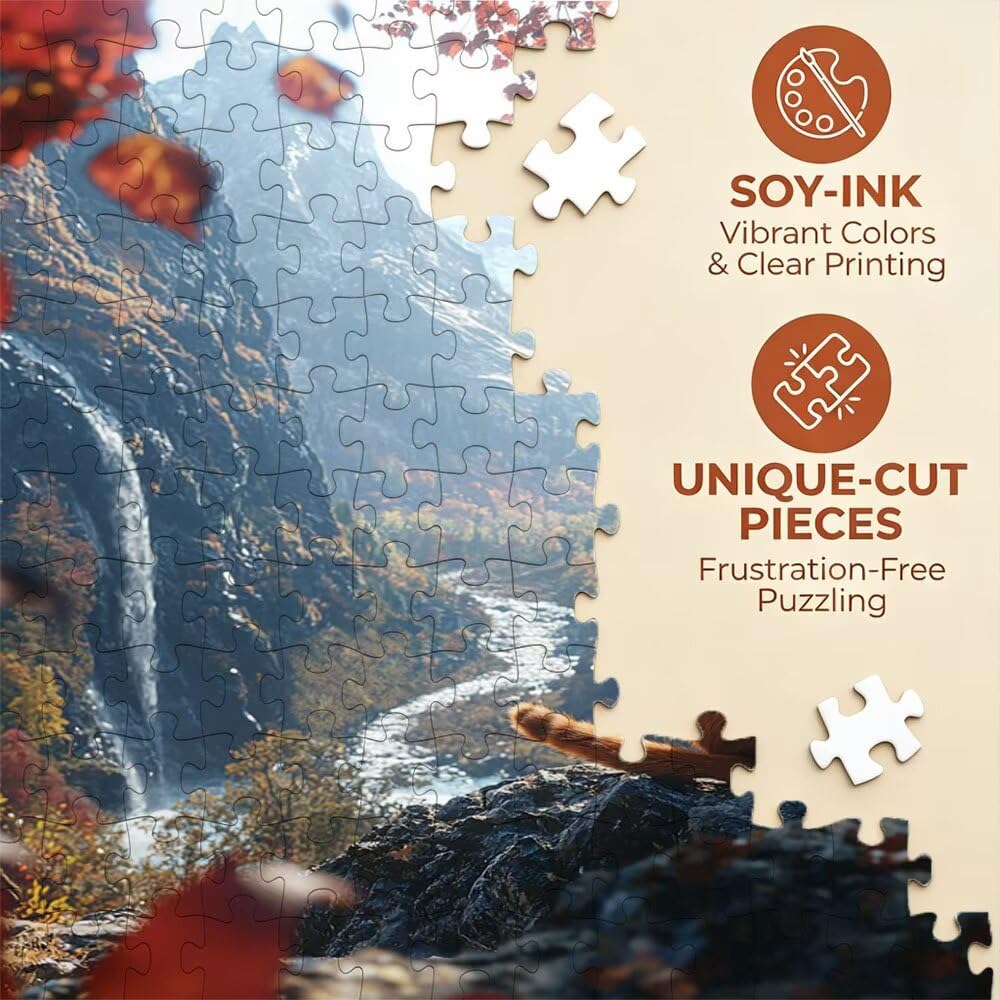 Cliff Katze Puzzle 2000 Teile, Klassische Puzzles, Geschicklichkeitsspiel Puzzle für Erwachsene, Puzzlespiele für Die Ganze Familie, Mit Schöner Verpackung, Dekoration Puzzles DX0YL3-979