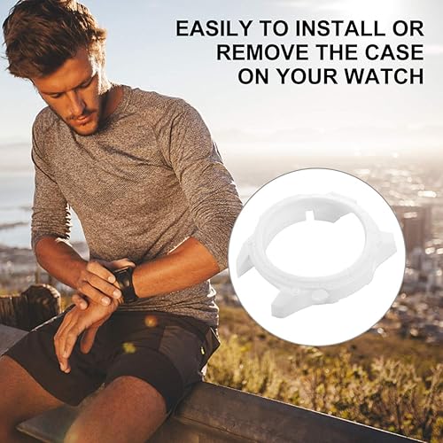 Miniatura 8 de UKCOCO Anillo de bisel de reloj compatible para Huawei GT 2 - TPU Sport Watch Bisel Cover Protector Adhesivo Loop Anti Scratch Marcos Protector