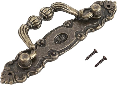 Miniatura 5 de TOPINCN Paquete de 4 elegantes muebles de hierro con patrón de león para muebles, cajón, escritorio, manija de puerta, herrajes para decoración del