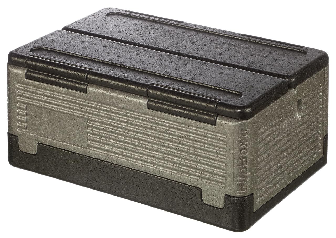 METRO Professional Thermobox GN1/1, EPP, 39 L, Toplader, faltbar, grau/schwarz