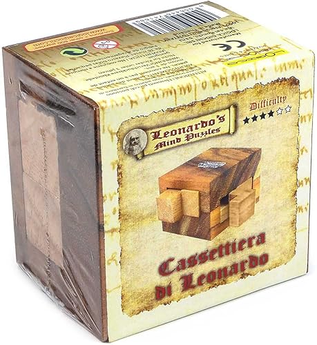 Miniatura 5 de Logica Puzzles Art. Cajón Da Vinci - Rompecabezas de madera 3D - Dificultad 36 Duro - Colección Leonardo da Vinci