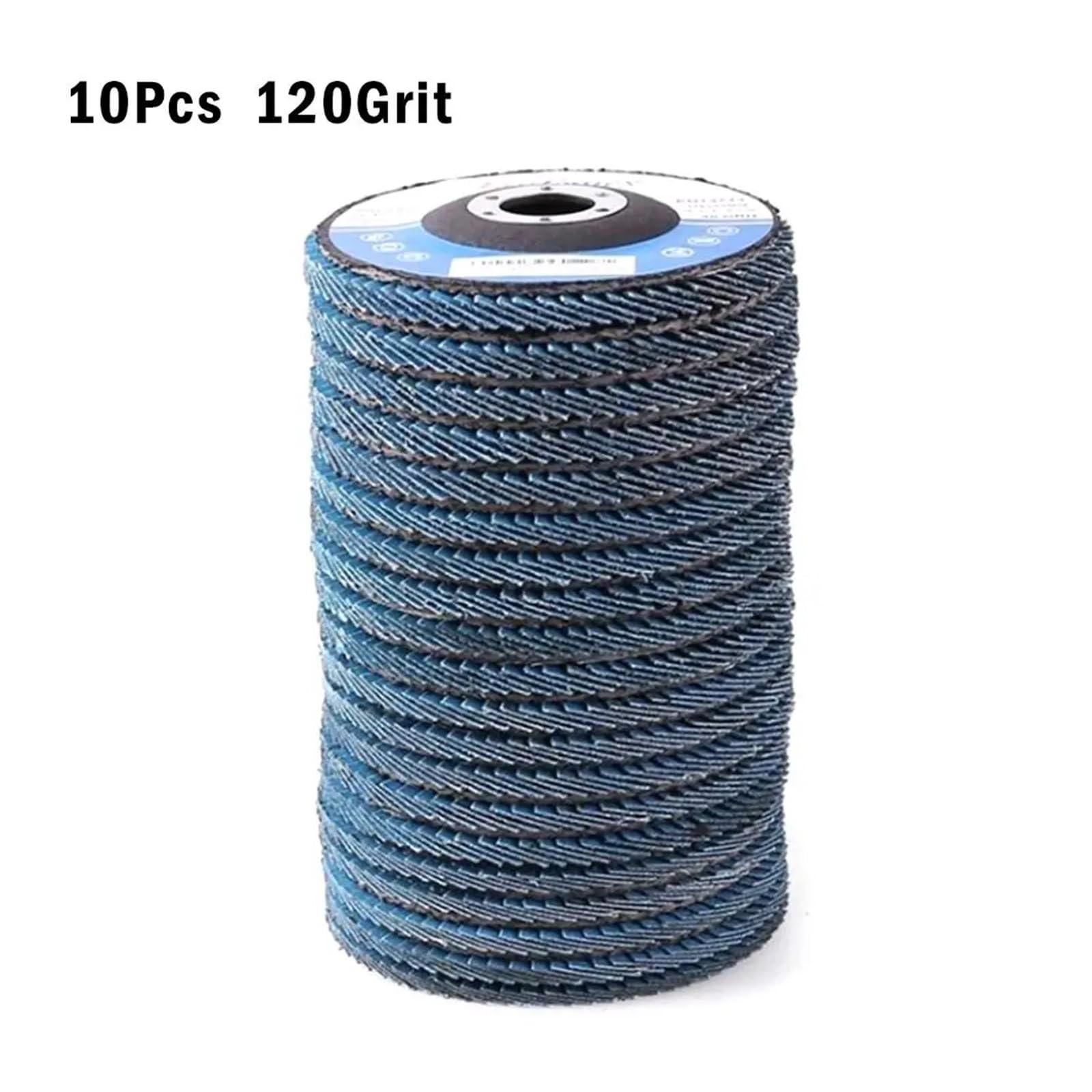 10 Pezzi Dischi lamellari Professionali 115mm Dischi abrasivi da 4,5 Pollici 40/60/80/120 Grit Mole for smerigliatrice angolare(D1)