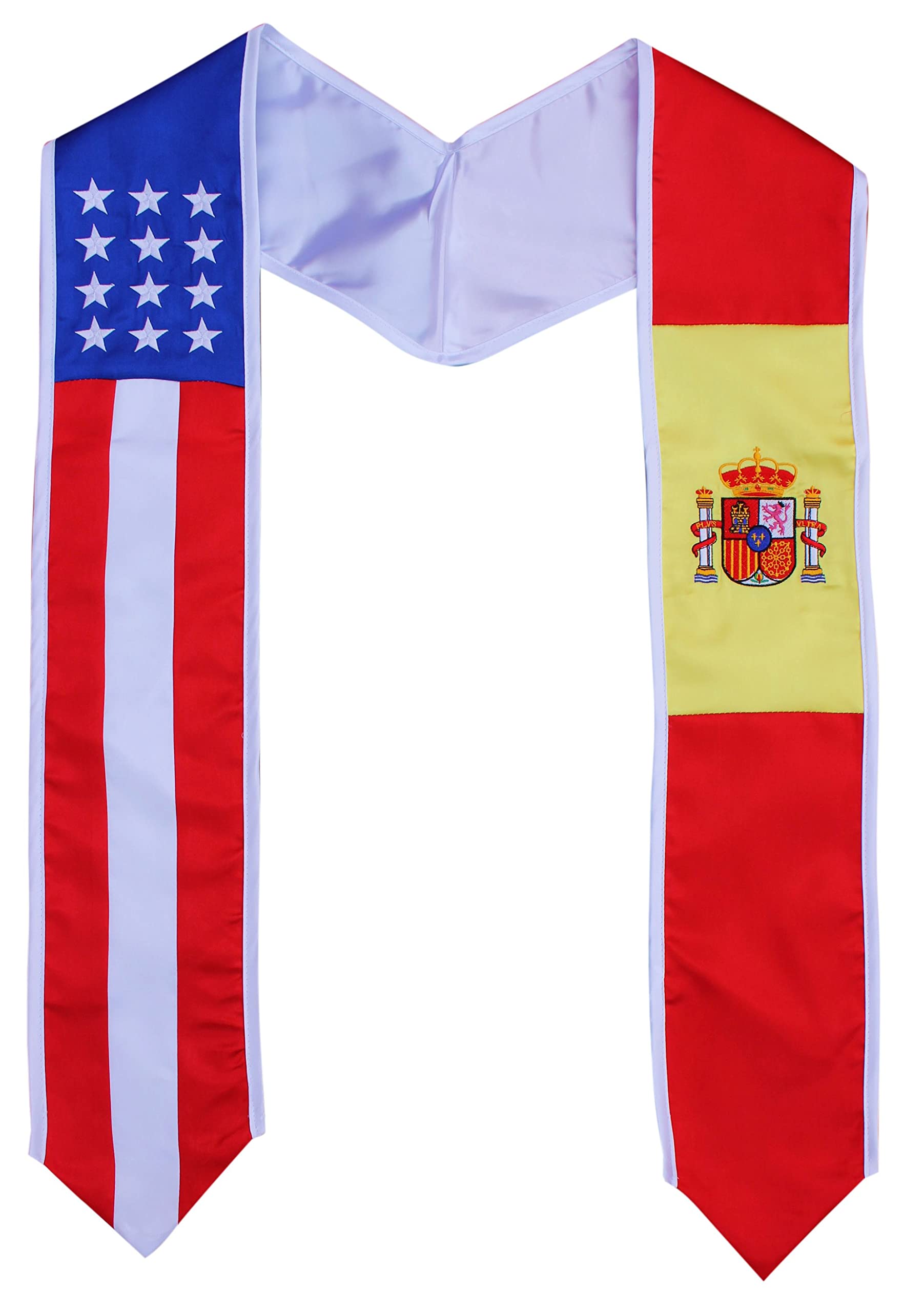 Del Mex Graduation Combo USA Country Flag Stole Sash Scarf Graduate Pride