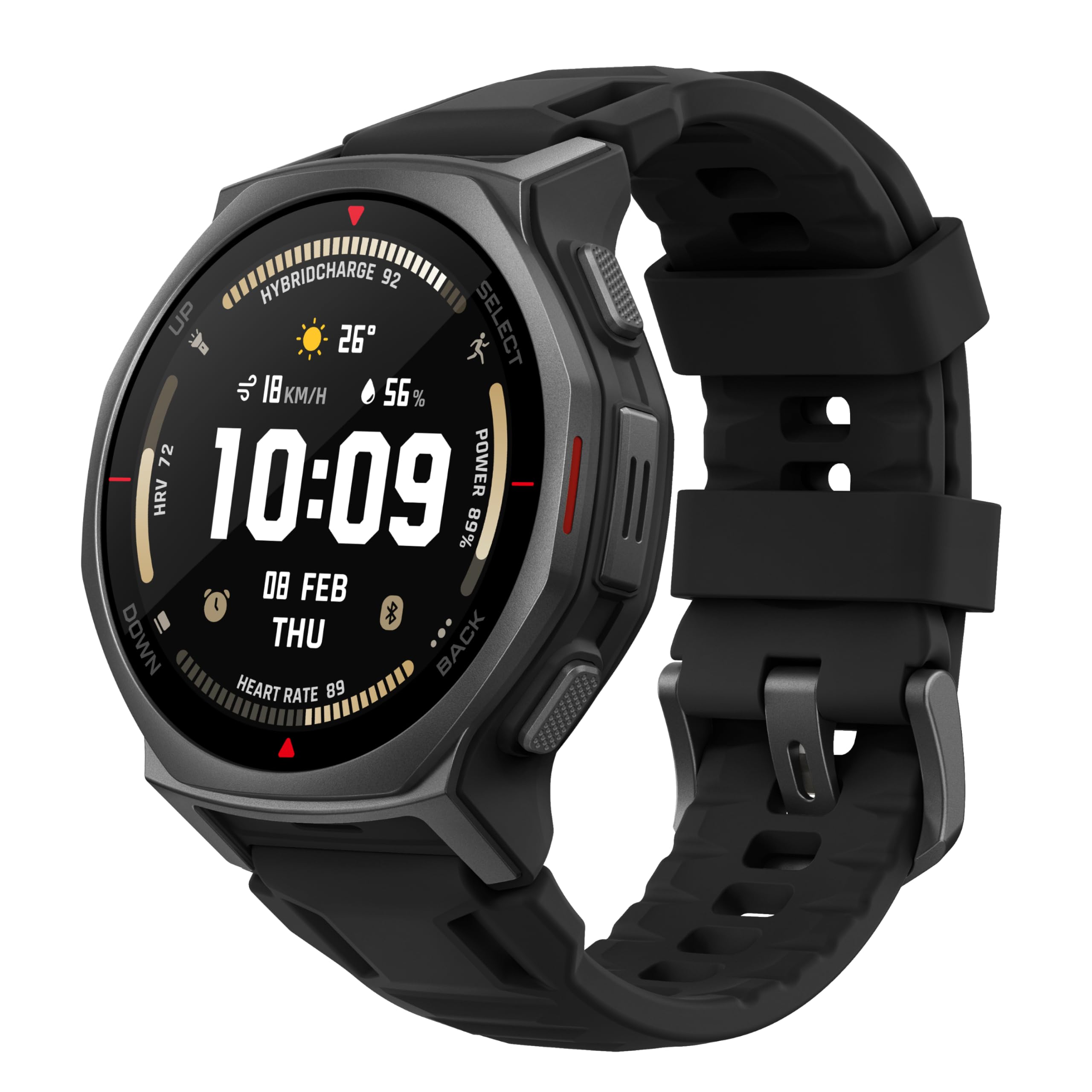 Amazfit T-Rex 3 Pro Smartwatch Outdoor 44 mm Display AMOLED in zaffiro, torcia integrata, ghiera in titanio, GPS Dual-Band, mappe offline, fino a 17 giorni di autonomia, 10 ATM, 180+ modalità sportive