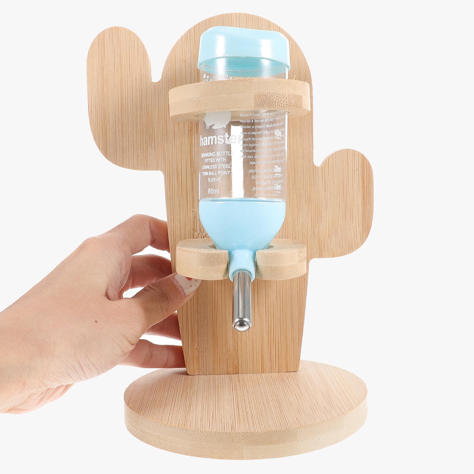 SHINEOFI Biberon pour Rongeurs Transparent Distributeur Eau Automatique pour Chinchilla et Petits Animaux avec Support Vertical Facile à Utiliser et Observer Le Niveau Couleur Aléatoire