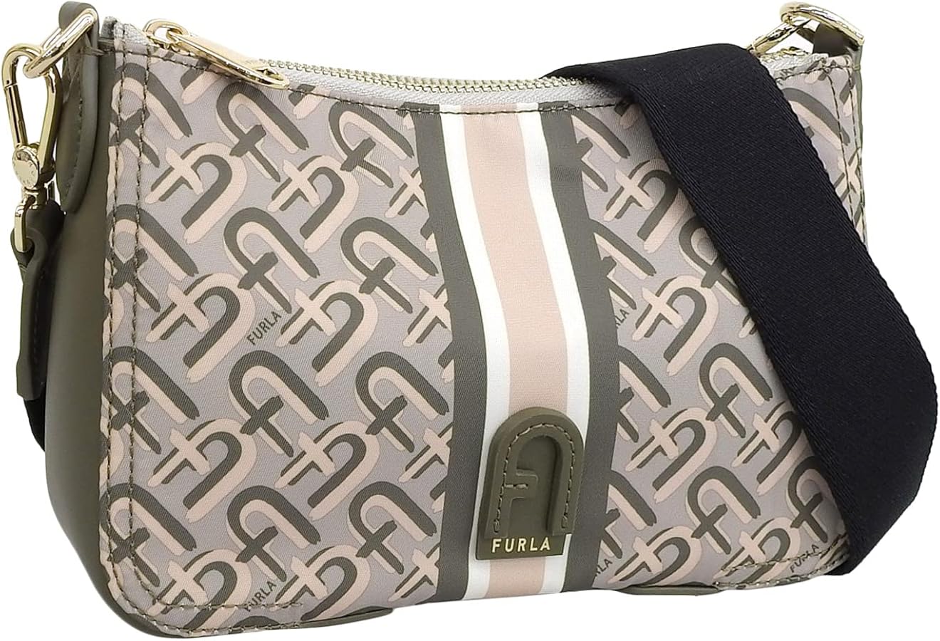 FURLA アテナ ショルダーバッグ ナイロン レザー アーチロゴ FURLA アテナ ショルダーバッグ ナイロン レザー アーチロゴ FURLA