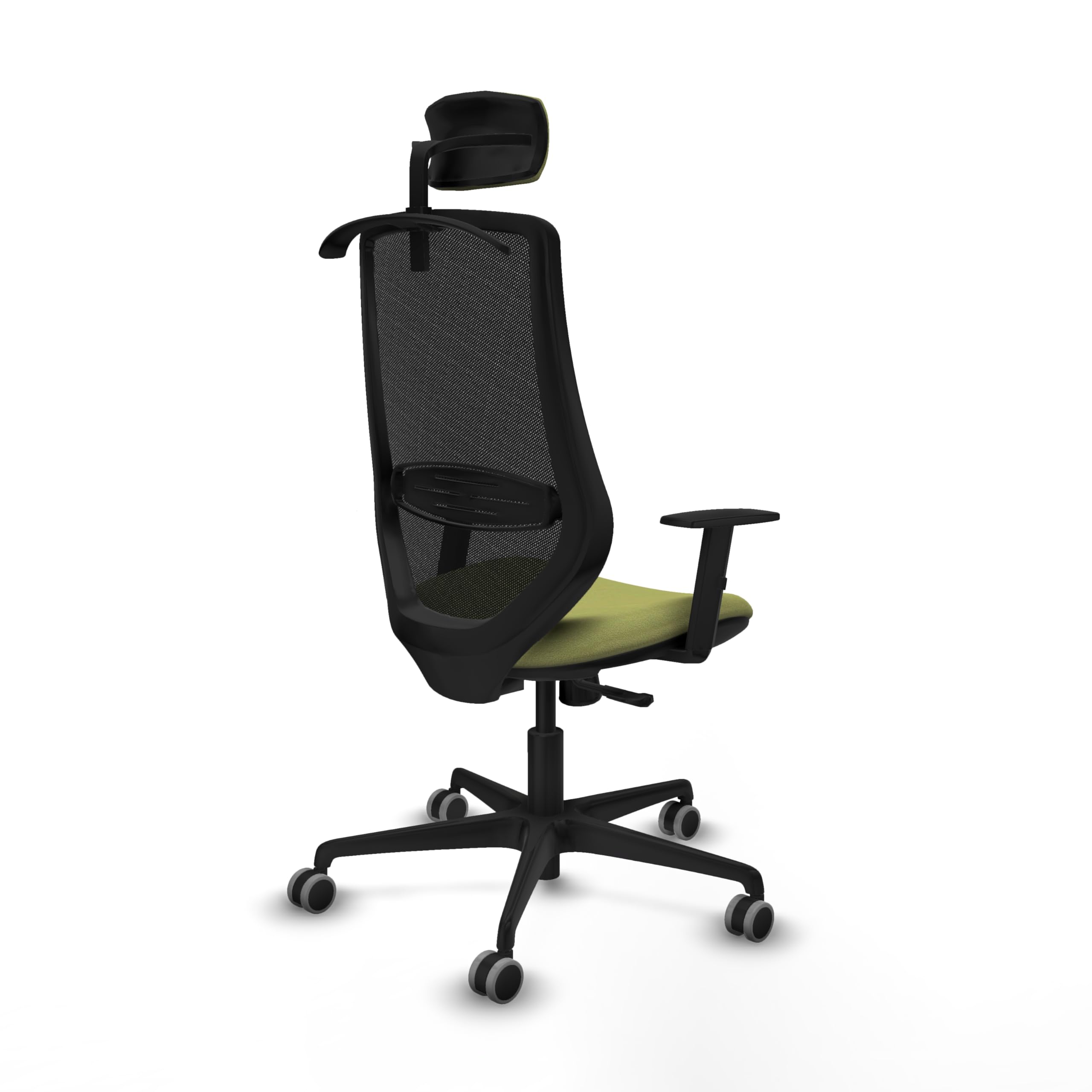 Piqueras y Crespo Silla para Oficina Sencilla Mardos con Respaldo Fijo, cabecero 2D, Apoyo Lumbar 1D, Brazos 1D, Mecanismo sincro 4 Posiciones, Peso máximo 120 Kg, 8 Horas de Uso