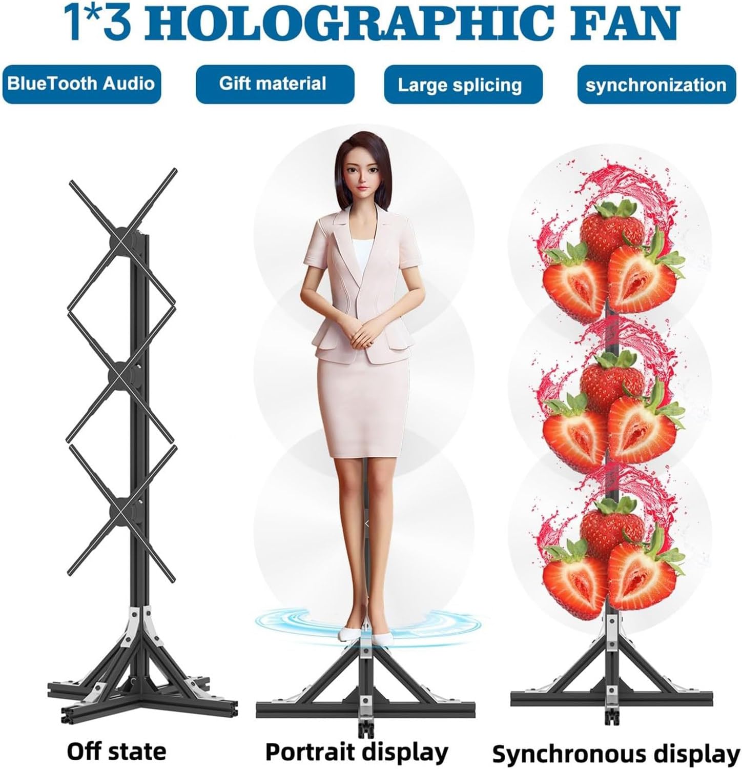 3D Hologram Fan, 3D Pionowa Maszyna Reklamowa Obrotowa Projekcja Hologramu, Do Wyświetlania Zdjęć I Filmów, Projektor Hologramu 3D P56