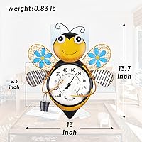 Vista 3 de MUMTOP Termómetro para interiores y exteriores, termómetro de pared de gran número para patio, patio, jardín