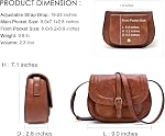 AFKOMST Sac à main pour les femmes Small Saddle Purse et Boho Cross body, Cuir Vegan