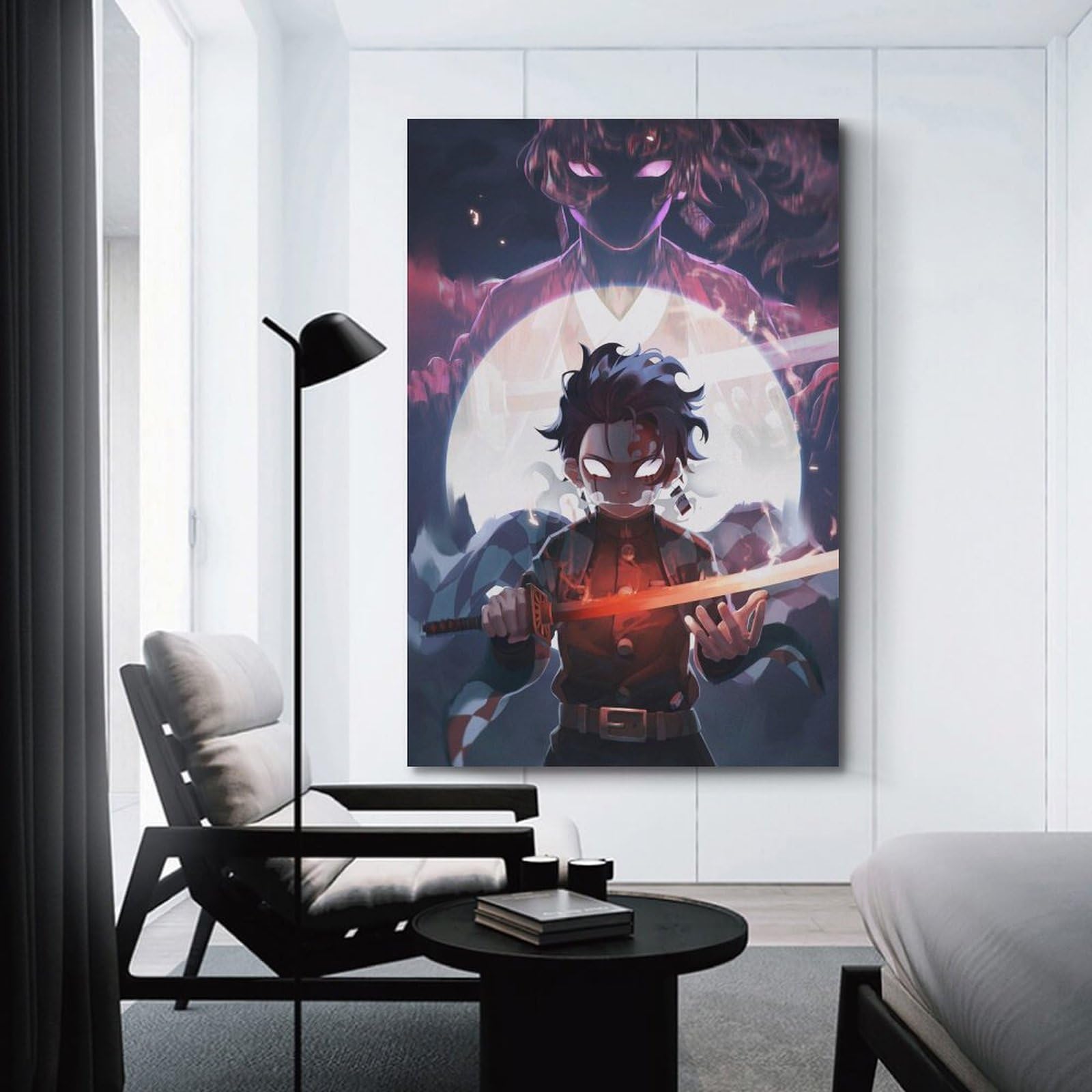 Poster Toile Demon Slayer Nezuko 40x60cm - Déco Murale Anime - Impression Haute Qualité