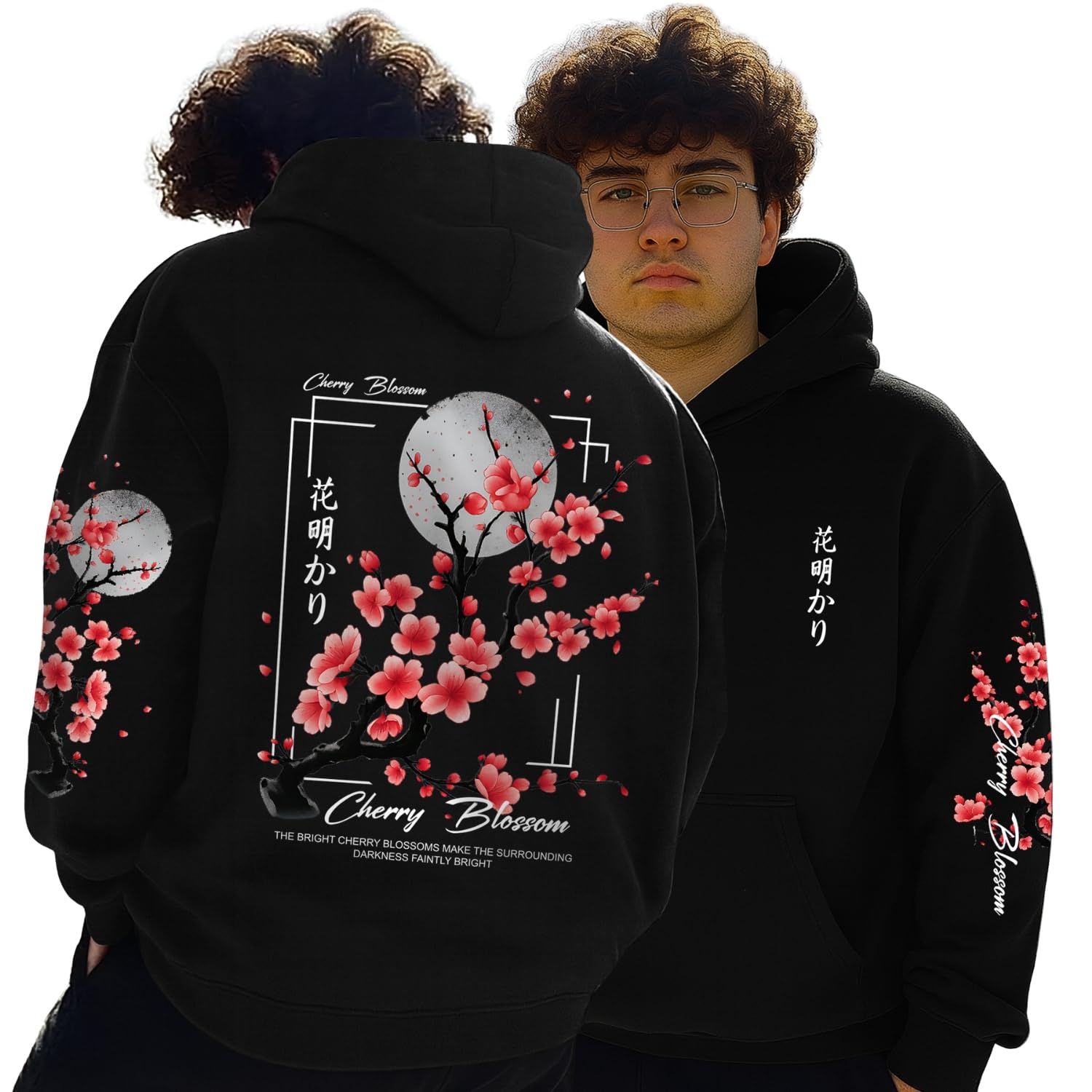 jump cuts || Mens || Blossom Printed || Hooded Neck || Full Sleeve || Cotton Blend || T-Shirt-picture-52