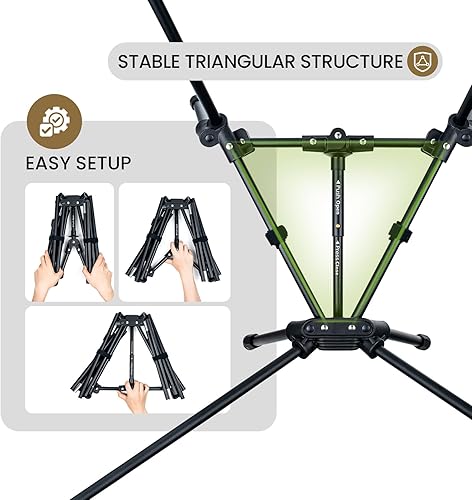 Miniatura 7 de ONETIGRIS Tigerblade - Silla de camping con respaldo alto y diseño de almohada, cómoda silla plegable