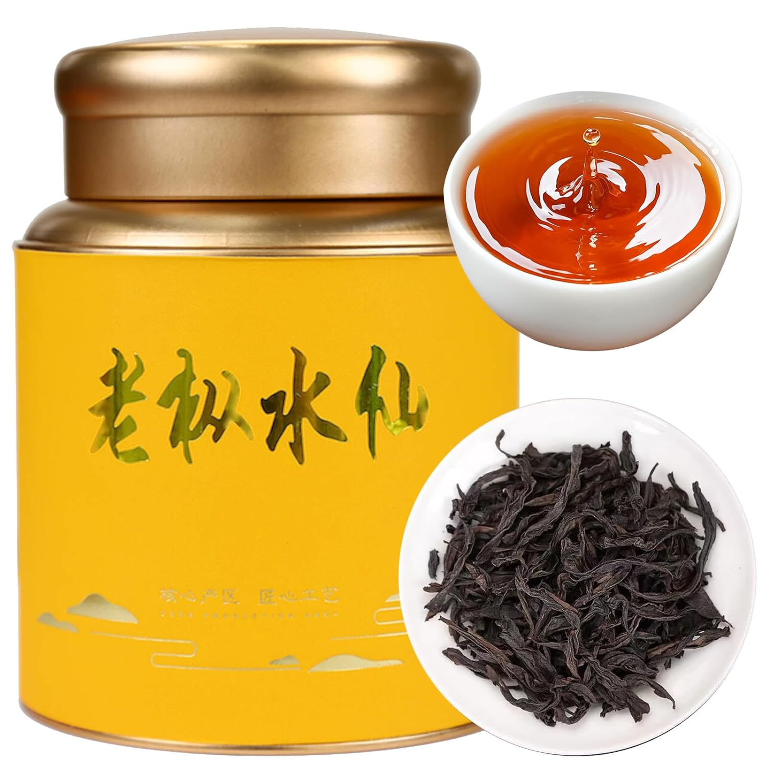 CHADUO Laocong Shuixian Dahongpao Oolong Tea Loose leaf Wuyi Da Hong Pao Chinese Tea 4.23oz/120g Wuyi Rock Tea Zheng Yan Production Area Orchid Fragrance & Woody Fragrance 老枞水仙 武夷岩茶 乌龙茶