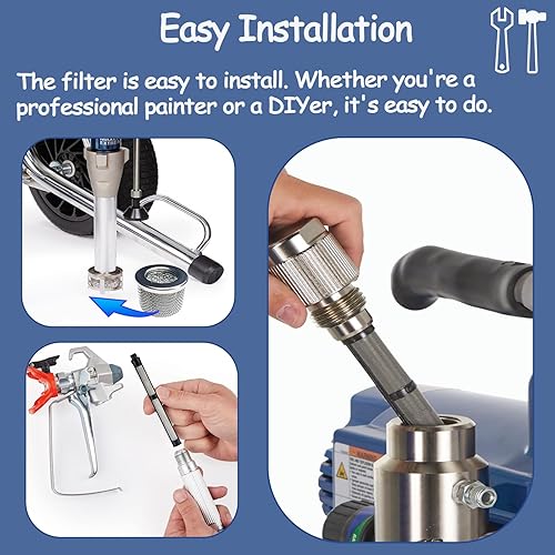 Miniatura 6 de Juego de pantallas de filtro de pulverización sin aire 244067 181072 287032 Reemplazo para piezas de pulverizador de pintura Graco 695 795 1095 1595