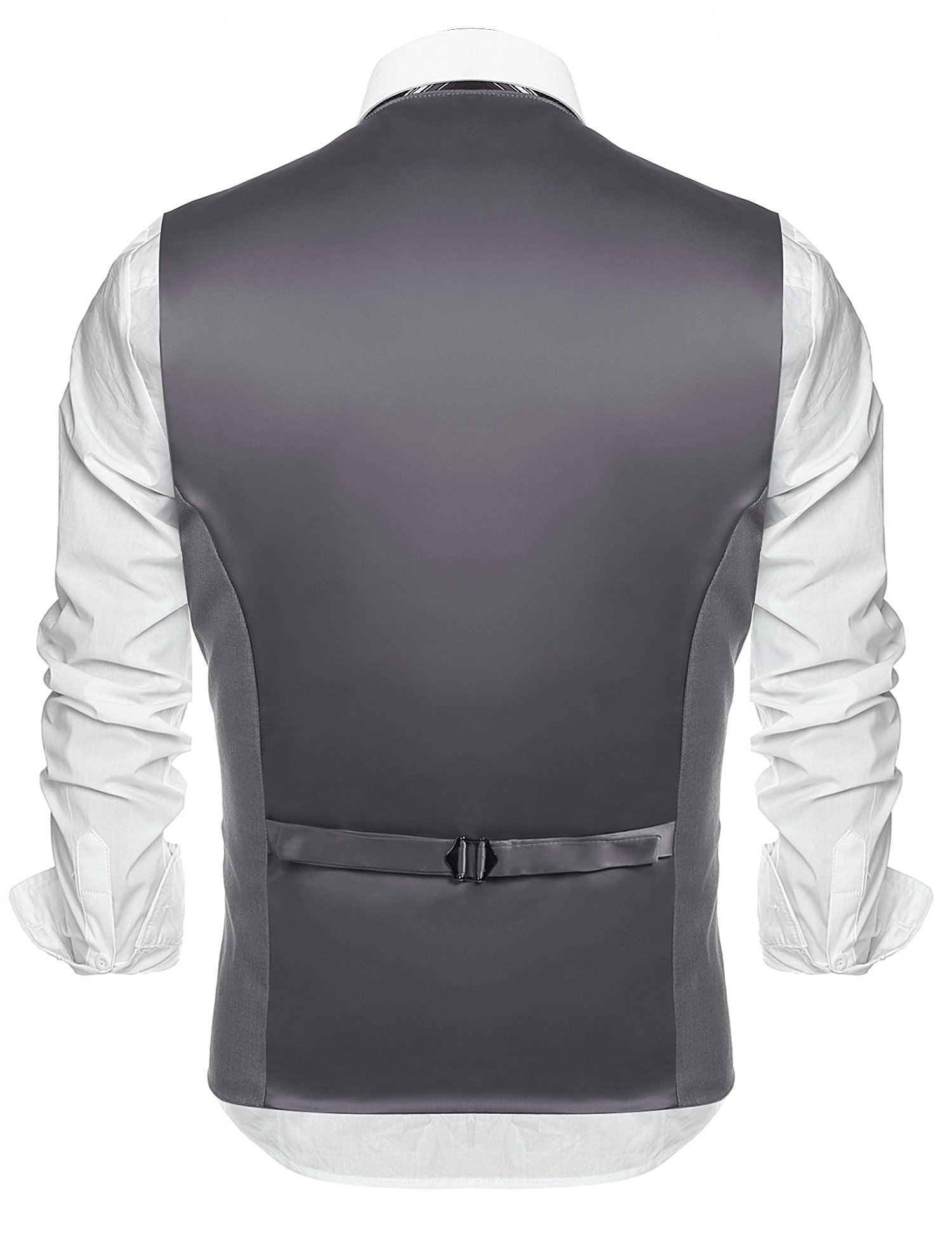COOFANDY Chaleco para Hombre Cuello en V Slim Fit Moderno Liso Elegante para Boda Fiesta