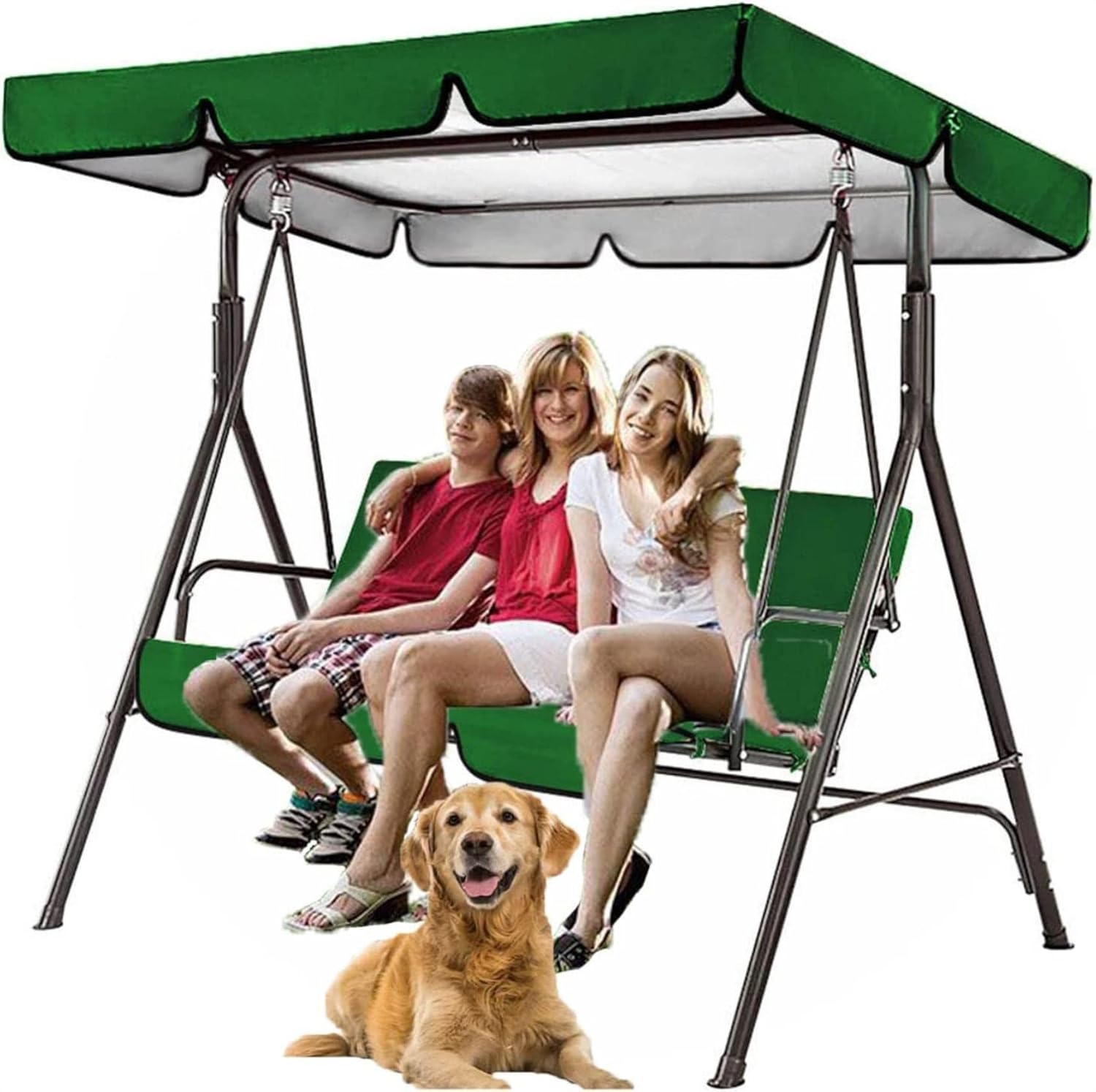 Swing Top Cover Universal Replacement Canopy for Garden Swing Seats,Swing Chair Cover Outdoor Waterproof Swing Cover Replacement,Garden Outdoor Furniture Swing Chair