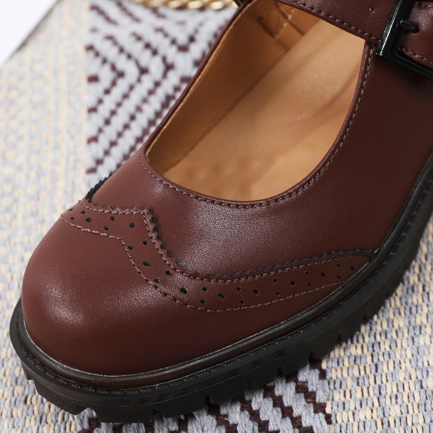 Mary Jane Shoes Women Black Platform Mary Janes for Womens Flats Non Slip Loafers School Office Dressy Casual Work Shoes - Image 5