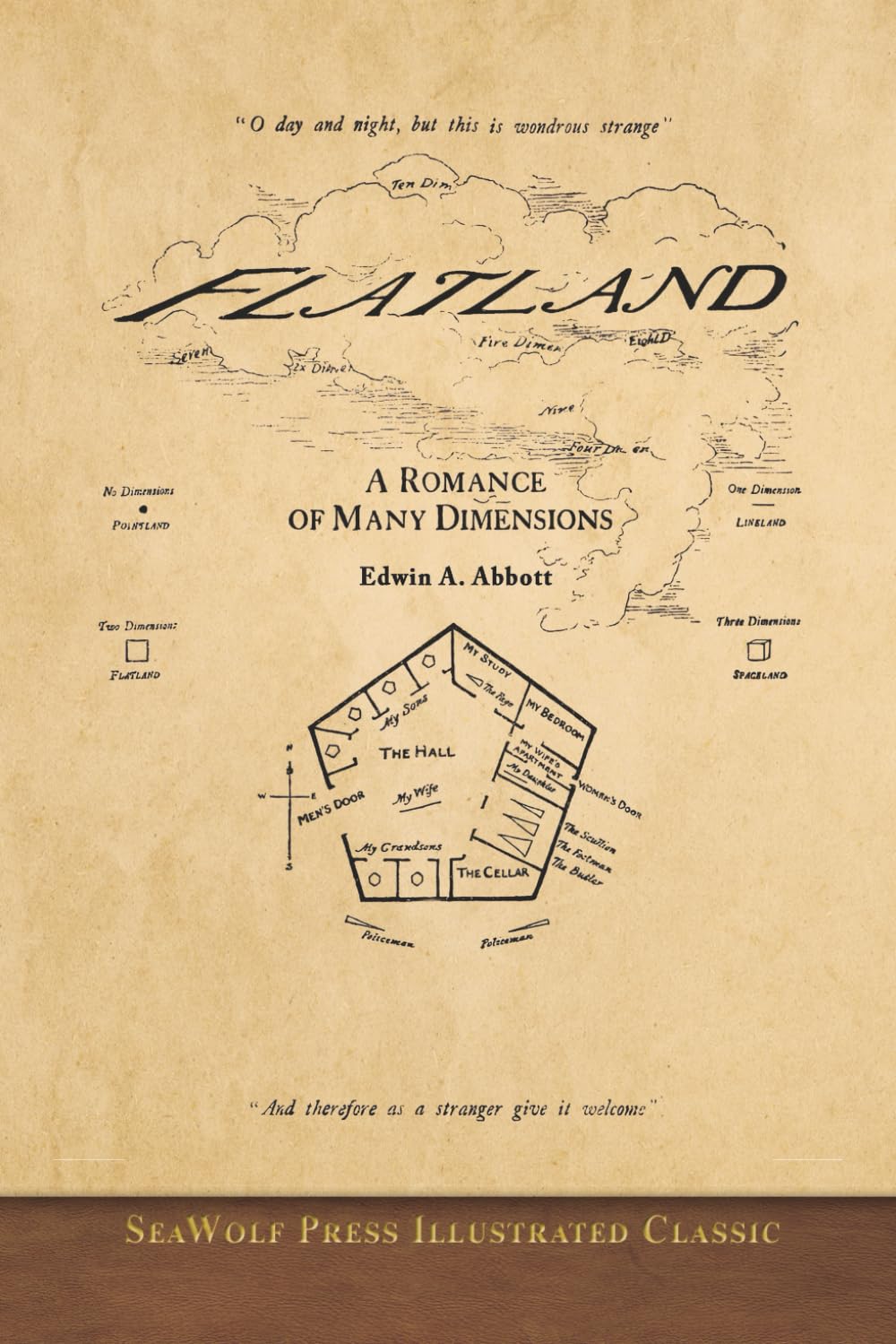 Flatland-A Romance of Many Dimensions: SeaWolf Press Illustrated Classic