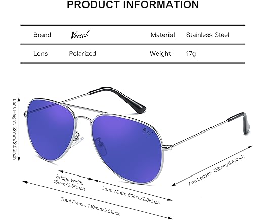 Miniatura 3 de Aviador para hombres y mujeres con protección UV400, lentes de sol polarizados ligeros de aviador