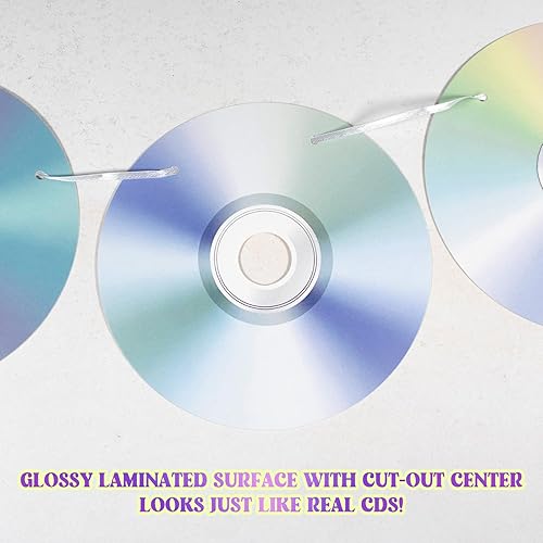 Miniatura 4 de 3 pancartas de fiesta de los años 90, pre-encordadas retro con temática de música de CD y decoración para fiestas de cumpleaños Y2k de los años 90 y