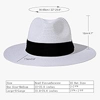 Vista 47 de Lanzom - Sombrero de paja playero para mujer, de ala ancha, plegable, estilo Fedora, UPF50+
