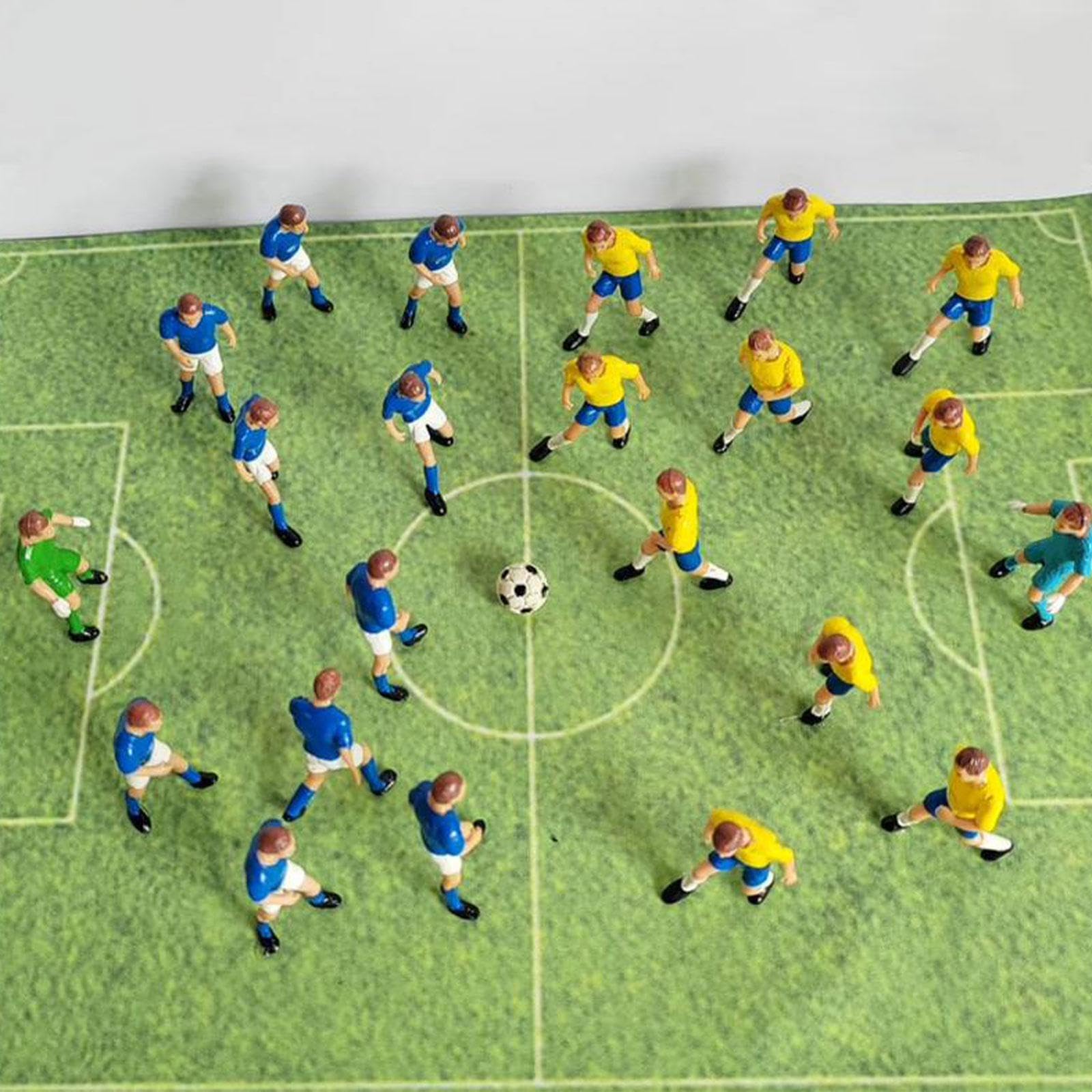 Lot de 22 Figurines Miniatures de Footballeurs, pour Diorama