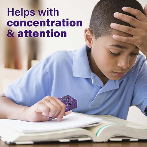 Miniatura 4 de WUQID Infinity Cube - Juguete antiestrés para niños y adultos, bonito, pequeño, accesorio único para aliviar la ansiedad y pasar el tiempo (color
