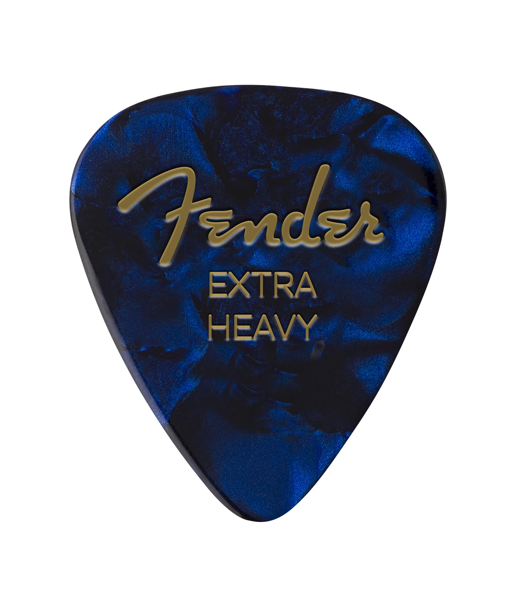 Fender® 351 Shape Classic Picks Celluloid Picks - Shape: 351 - Pack of 12 - Thickness: X-Heavy - Colour: Blue Moto